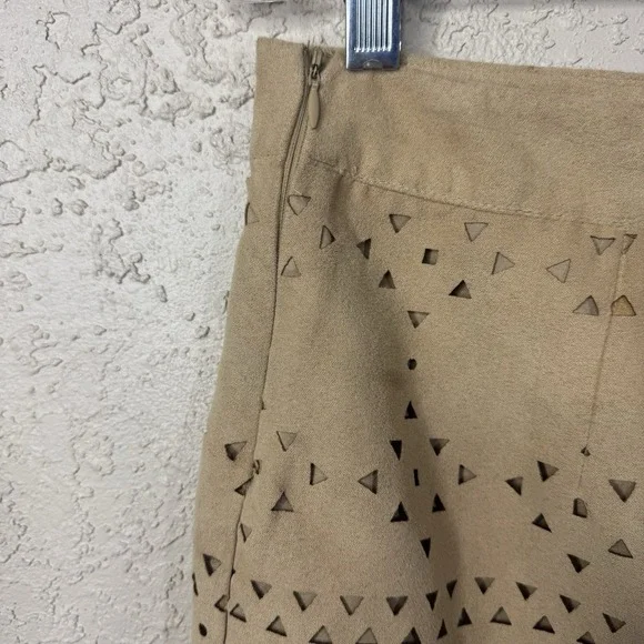 Western Micro Mini Skirt Faux Suede Size Med Country Festival Cowgirl Stagecoach - Picture 2 of 8